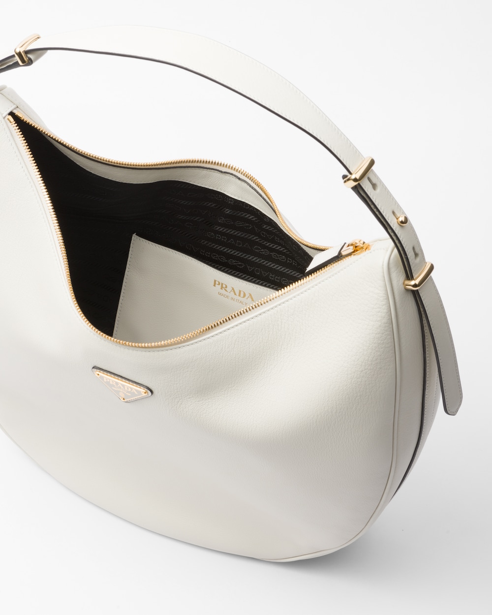 Prada Arqué Large Leather Shoulder Bag - Image 5